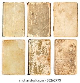 old books isolated on white background