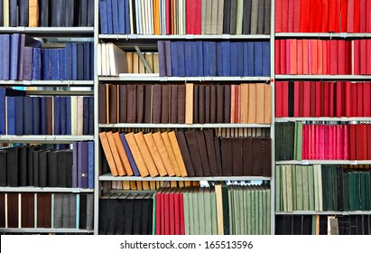 Old books and journals in library 