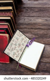 Old books and lavender