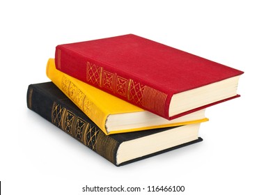 Old Books On White Background