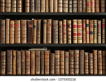 Three Rows Old Books On Shelf Stock Photo (Edit Now) 92122345