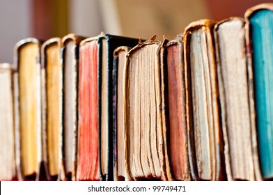 old books row background