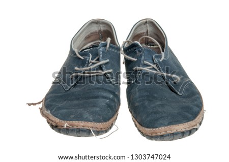 Old boot over white