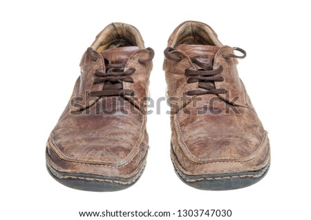 Old boot over white
