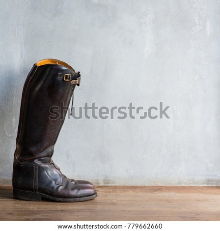 The Old Boots, Still Life image and Space for text. 