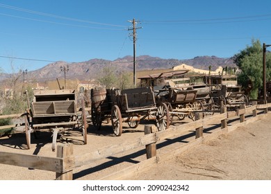 Old Borax Mining Equipment In Death Valley Museum