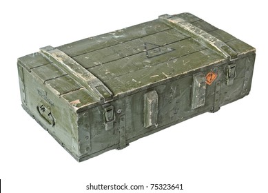 Old Box of ammunition. With Clipping Path