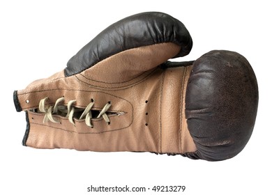 Old Boxing Gloves With A Lace