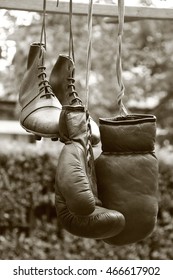 Old Boxing Shoes & Gloves