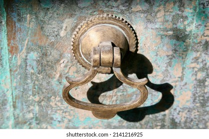 An Old Brass Door Knocker