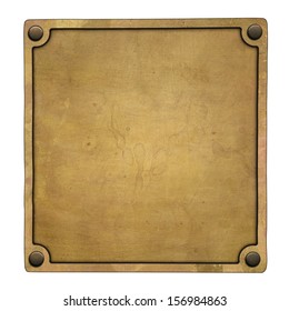 Old Brass Plate (clipping Path)