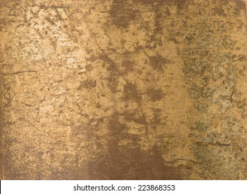 Old Brass Plate Texture Background