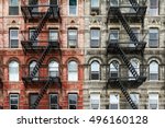 Old Brick Apartment Buildings in the East Village of Manhattan, New York City