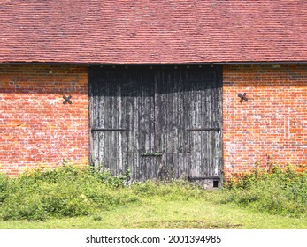 Old Brick Barn In Brockenhurst, New Forest, England.