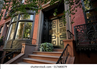 an old brick brownstone building - Powered by Shutterstock