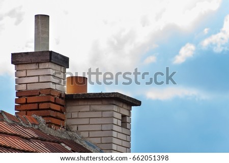 Similar – Image, Stock Photo British chimneys Town