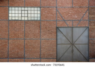 Old Brick Factory Wall