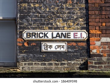 An Old Brick Lane Sign In London