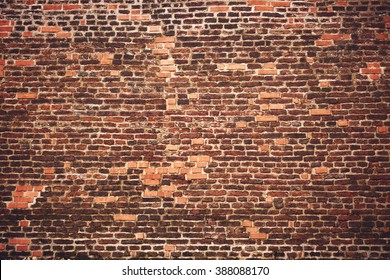 Old Brick Medieval Wall