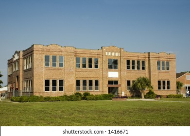 An Old Brick School Building.