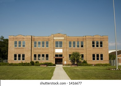 An Old Brick School Building.