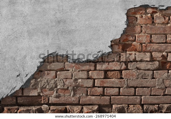 Old Brick Wall Background Stock Photo (Edit Now) 268971404