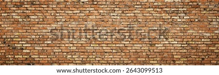old brick wall background, red block brickwork texture