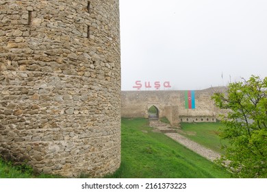 Old brick wall and fortress in Shusha city, Azerbaijan - Shutterstock ID 2161373223