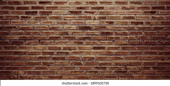 Old Brick Wall With Shadow Texture Can Be Use As Background 