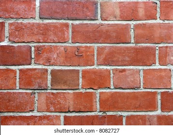 An Old Brick Wall Showing Close Up Detail