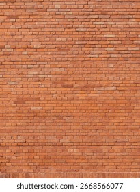 Old Brick Wall Texture Background, Red Brick Blocks Wall, Ancient Bricks Fence, Retro Stonewall with Copy Space, Brickwork Exterior Mockup