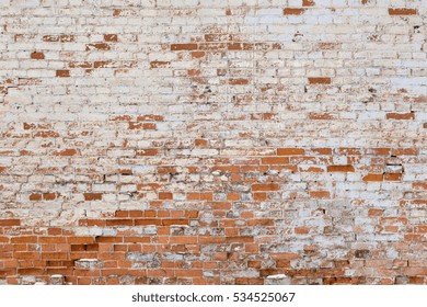 old brick wall with white and red bricks background. vintage brick wall texture