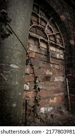 An Old Bricked Up Victorian Style Window On An Abandoned Building In Birmingham UK