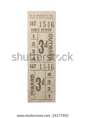 An Old British Bus Ticket.