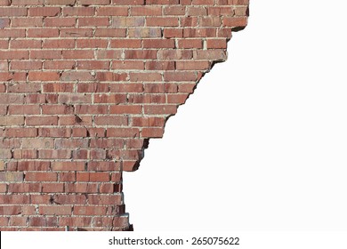 Old Broken Brick Wall Background