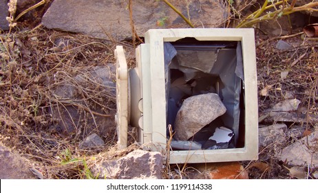 Old And Old Broken Desktop Computer