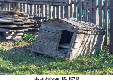 Old Broken Doghouse In The Village