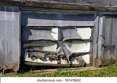 Old Broken Garage Door