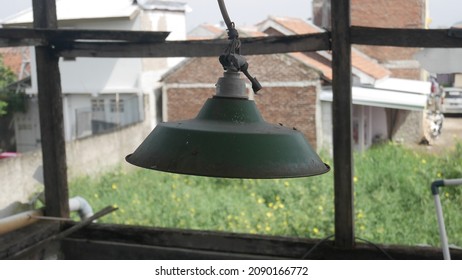 Old Broken Lamp Hanger In An Old House