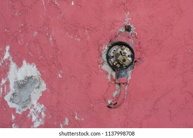 Old Broken Light Switch On The Wall