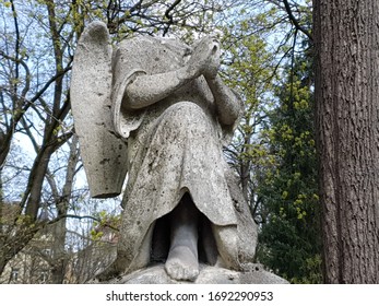 Old Broken Statue Of An Angel