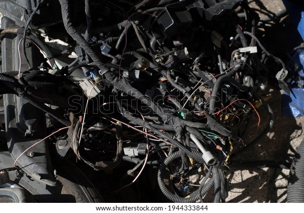 old, broken and unusable\
car wires