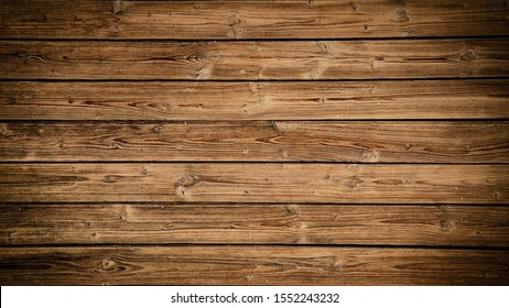 Old Brown Rustic Dark Grunge Wooden Texture - Wood Background Banner