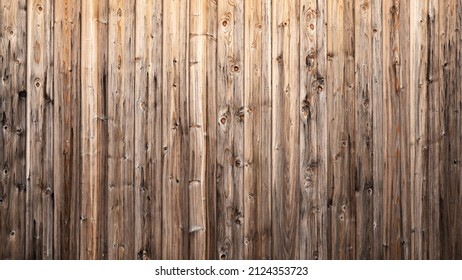 Old Brown Rustic Dark Grunge Wooden Timber Wall Texture - Wood Background Banner	
