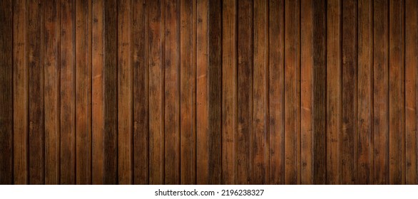 Old Brown Rustic Dark Grunge Wooden Timber Wall Or Floor Or Table Texture - Wood Background Banner