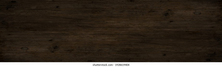 Old Brown Rustic Dark Wooden Texture - Wood Timber Background Panorama Long Banner