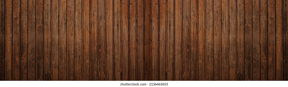 Old Brown Rustic Dark Wooden Texture - Wood Timber Table Background Panorama Long Banner	
