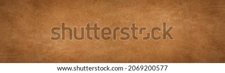 Old brown rustic leather - Suede, buckskin background banner panorama long	