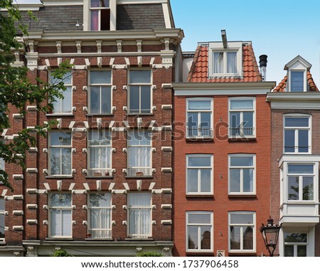 Similar – Image, Stock Photo Beautiful Architecture Of Dutch Houses On Amsterdam Canal In Autumn