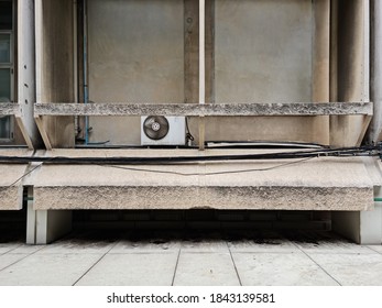 Old Building Awning Picture There Is An Air Condensing Unit Outside.